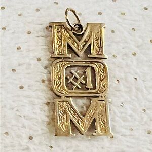 Gold MOM Pendant